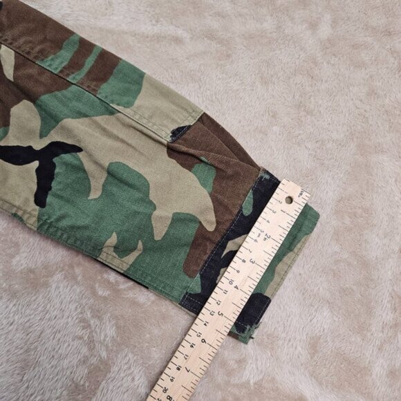 US Military Army Woodland Camouflage Combat Jacket Field Patch Mens Sz L Jungle - Picture 11 of 16